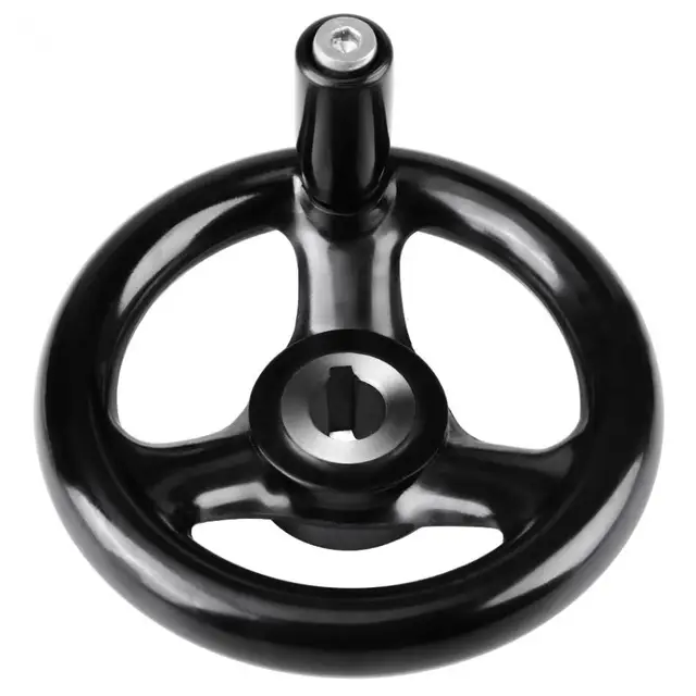 Plastic Lathe Handwheel Round 3 Spoke Hand Wheel Machine Tools for Lathe Milling Machine 18x200mm 12x100mm 12x125mm