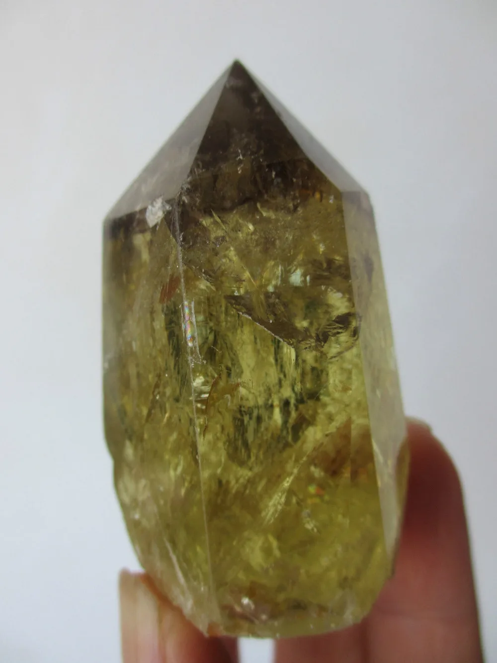 

6819+++NATURAL PRETTY CITRINE QUARTZ CRYSTAL POINT HEALING 115g F4