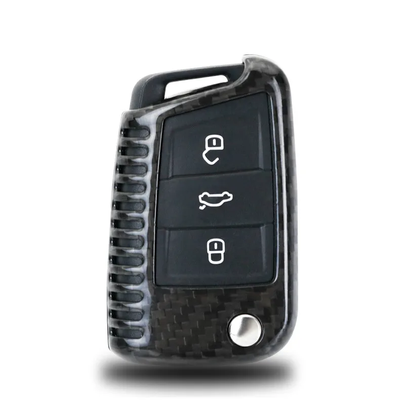 Black Dry 100 Genuine Real Pure Dry Carbon Fiber Refitting Car Styling CF T Carbon Key