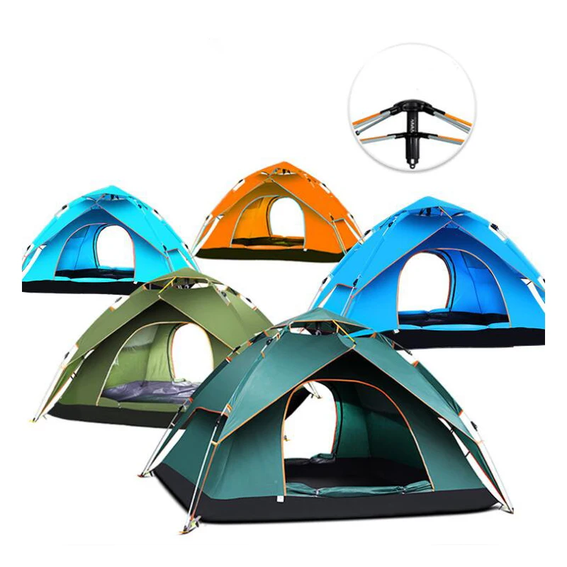 

Fully Automatic 2-4 Person Double layer Tents Waterproof Family Outdoor Fishing Hunting Party Hiking Windbreak rainproof Camping