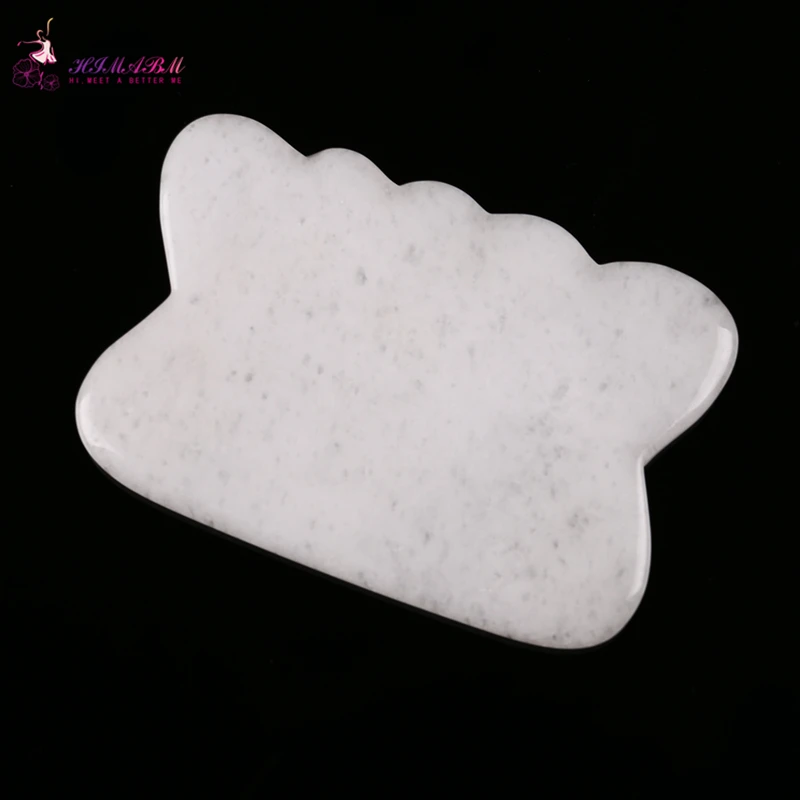 1 Pcs 100% Natural white jade guasha board massage tool facial treatment scraping tool for body health care 1 Pcs 100% Natural white jade guasha board massage tool facial treatment scraping tool for body health care