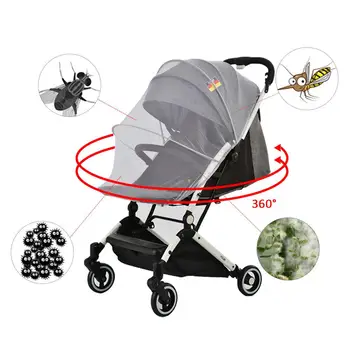 

Newborn Baby Stroller Mosquito Net Zipper Design Mosquito Net Safe Baby Infants Protection Mesh Insect Net Stroller Accessories