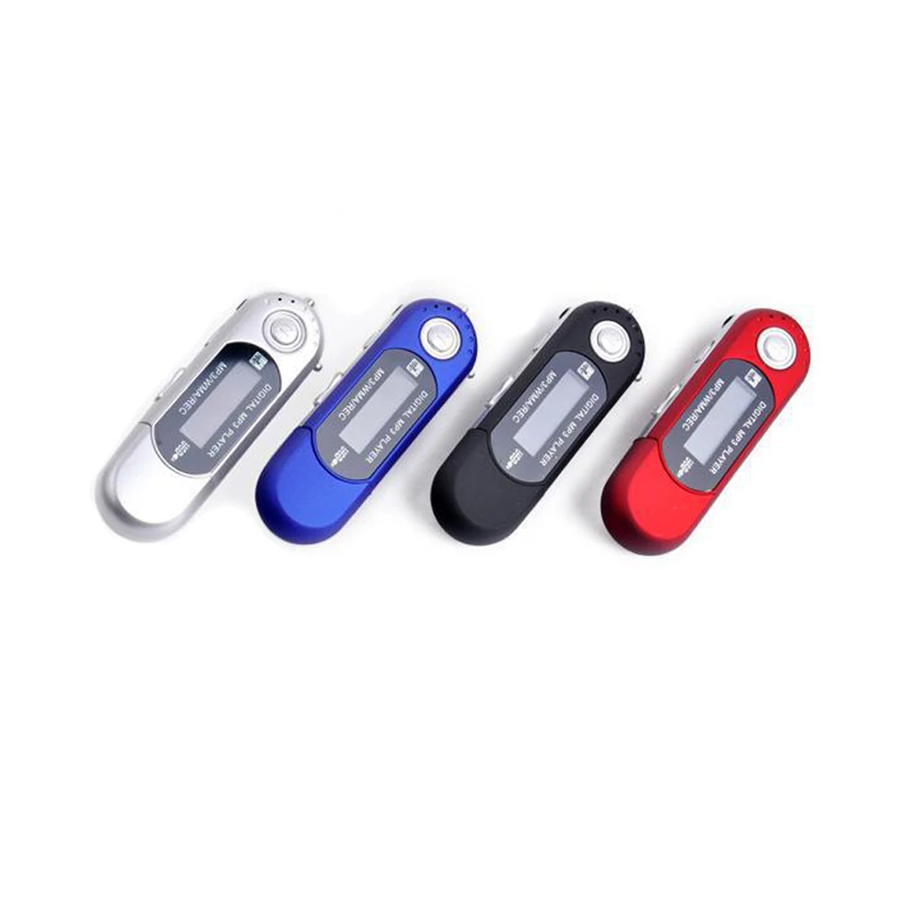 

New Portable USB MP3 Music Player Digital LCD Screen Support 32GB TF Card & FM Radio With Microphone Black Blue Mp3 Player