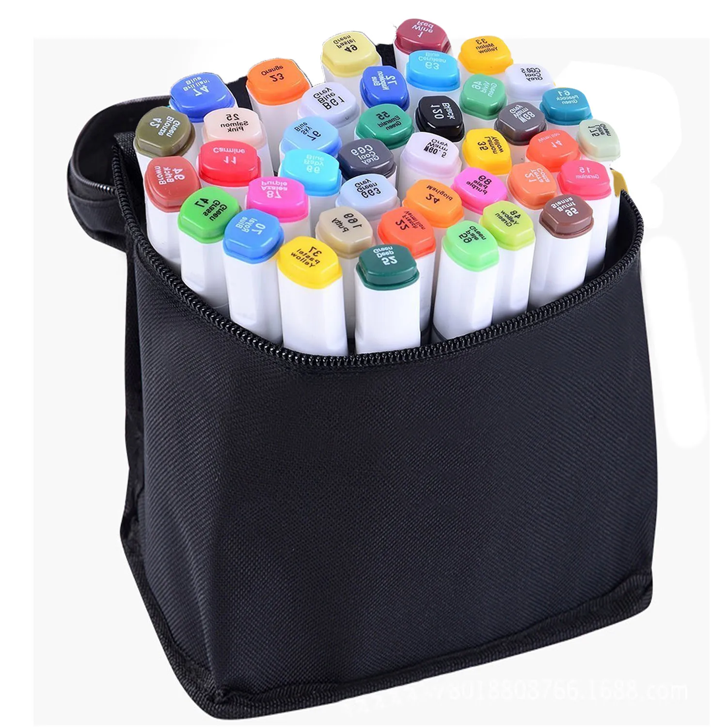 

Behogar 60PCS Assorted Color Dual Tip Paint Art Sketch Twin Marker Pen Alcohol Based Ink for Craft Poster Coloring Highlighting