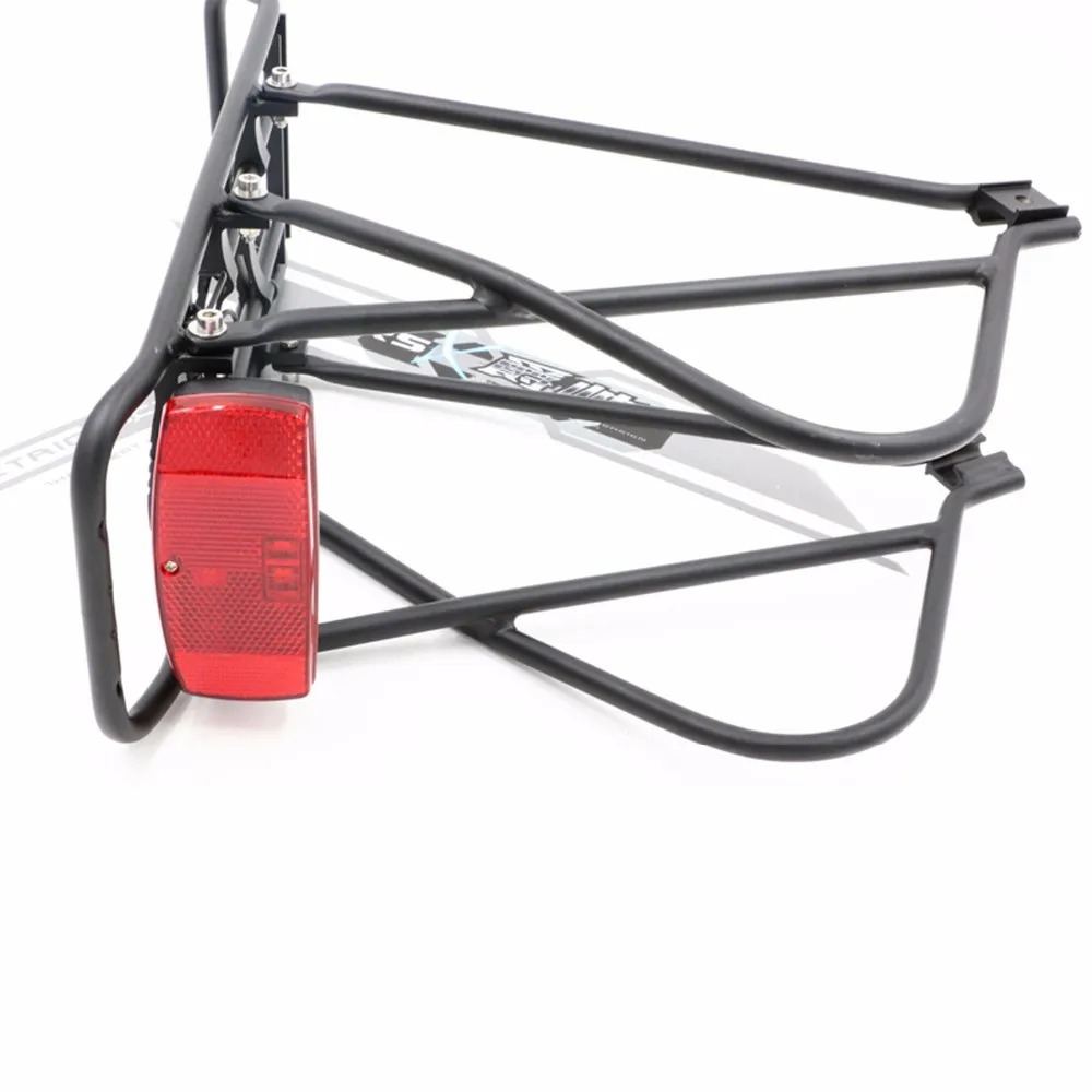 Flash Deal Aluminium Alloy Electric Bicycle Luggage Carrier with Taillight 24inch 26inch Rear Rack Adjustable Mountain Road Bike Accessorie 5