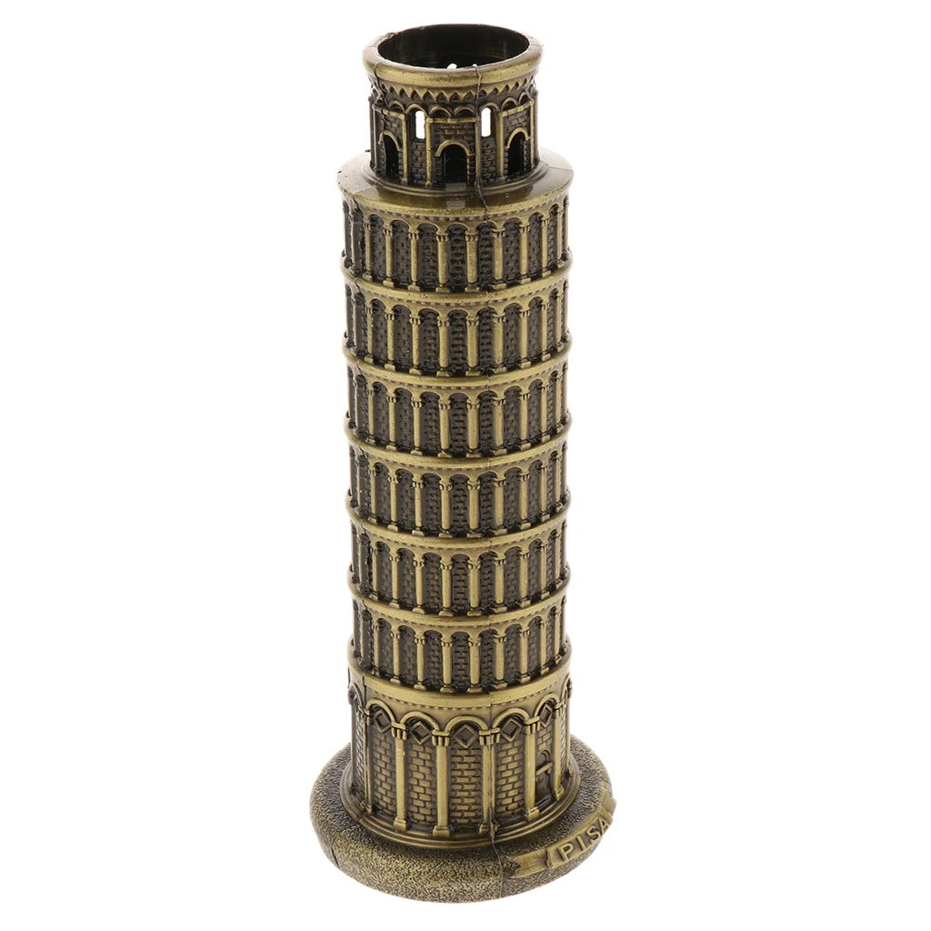 Vintage Italian Pisa Leaning Tower Figurine Statue Building Model Desktop Decoration Ornaments Home DIY Decor