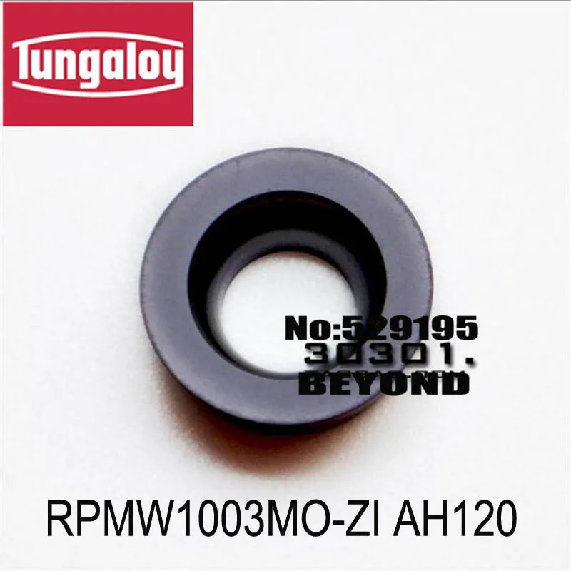 Tungaloy RPMT RPMT10T3 RPMW1003 RPMT10T3MO-M01 RPMW1003MO-ZI AH120 твердосплавная вставка R5 токарный станок Режущий инструмент