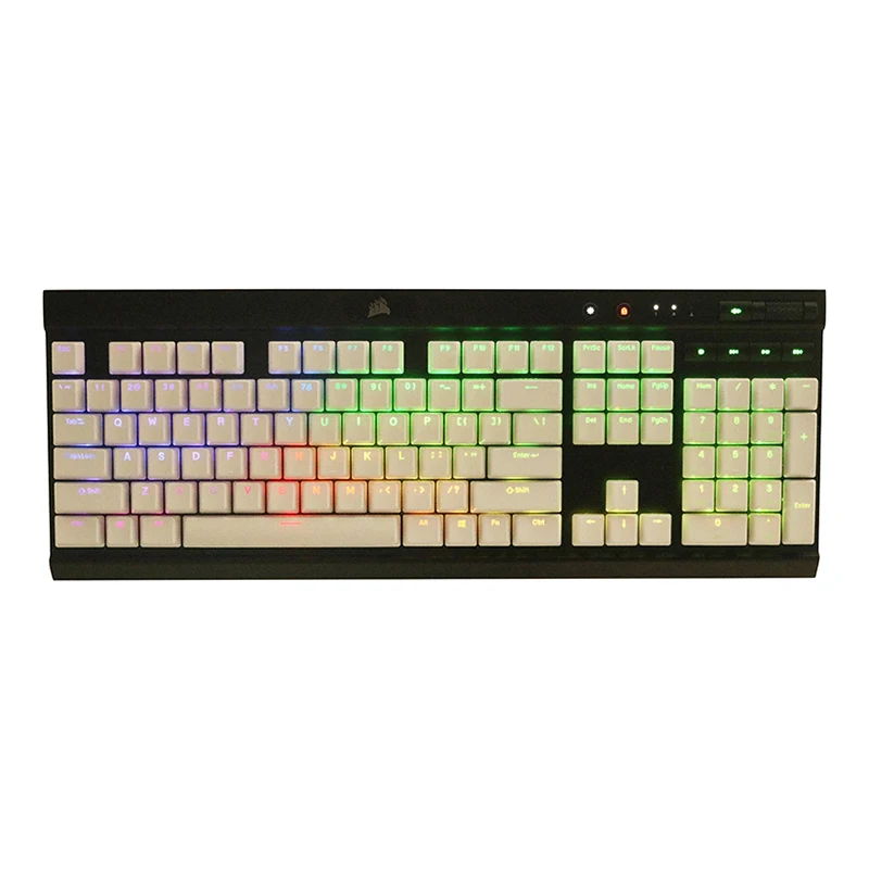 Pbt Double Shot Backlit Keycaps Adequado para Corsair Strafe K65 K70 Logitech G710 Mais Teclado Mecânico Branco Preto 108 Teclas Vendendo - Imagem 4