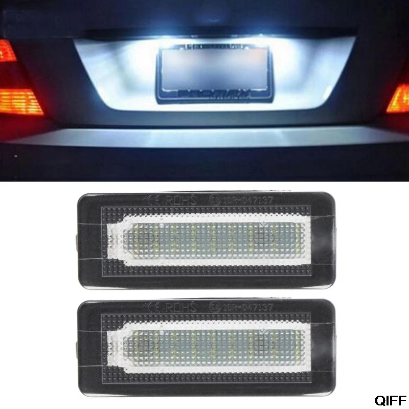 2x18 SMD СВЕТОДИОДНЫЙ номерной знак света лампа с обманкой для Benz Smart для двоих, купе Кабриолет 450 451 W450 W453 May06
