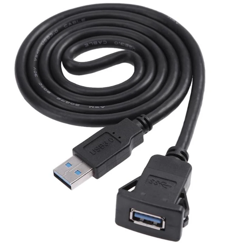 Alloyseed 1 м/3 3 фута Однопортовый USB панельный кабель для скрытого монтажа USB3.0 A Male to
