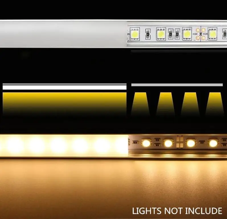 Бесплатная доставка Новый дизайн 2 м/шт. 60 м/лот встраиваемые различные формы алюминиевый профиль для led канал освещение Светодиодная
