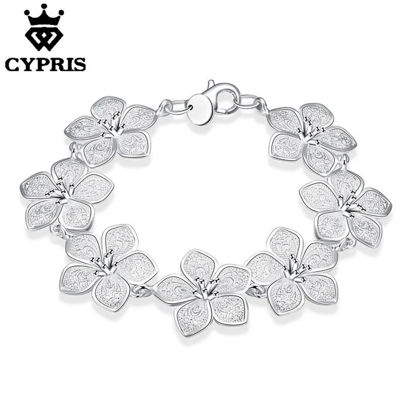 

Daisy Promotion silver Bangle Bracelet Rose Flower womoen sexy Wholesale Price Factory Direct Sale CYPRIS jewelry