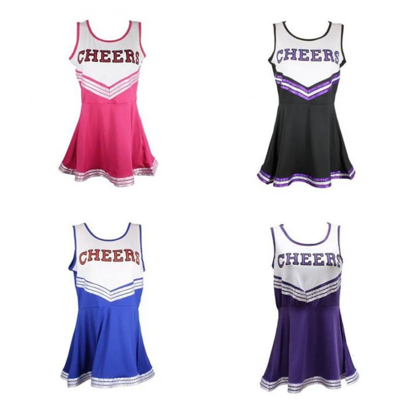 المرأة مثير موحدة عالية المدرسة المشجع الملابس الفتيات طقم ملابس مع فستان بتصميم حالم الطلاب الملابس IK88