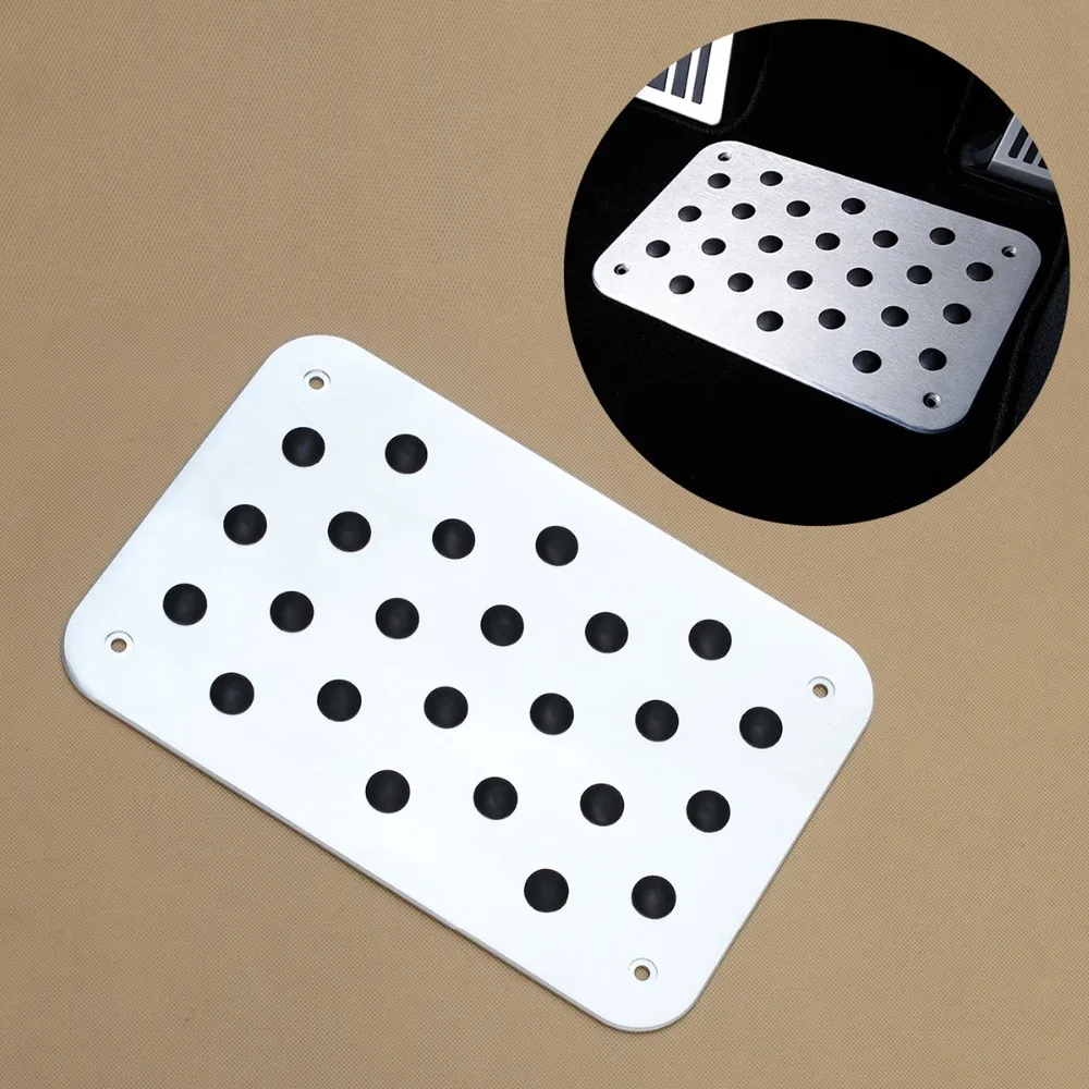 Universal Aluminum Car Foot Rest Carpet Antiskid Pedal Pad Floor Mat
