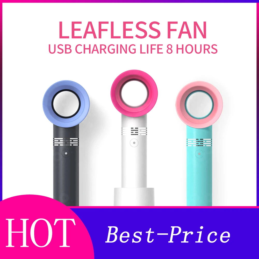 

Mini Electric Fan Ventilator Handheld Bladeless Fan Air Cooling Cooler USB Rechargeable Wireless Portable Air Cooler Fan Outdoor