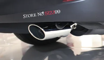 

1pcs Stainless Steel End Pipe Exhaust Muffler Pipe Cover Trim For Toyota Harrier XU60 2013 2014 2015 2016 Car Styling