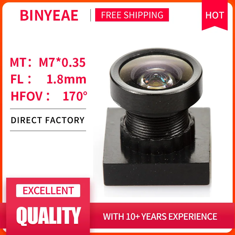 Миниатюрный объектив BINYEAE HD 2 Мп 1 8 мм M7 с отверстиями F2.0 1/4 дюйма датчик