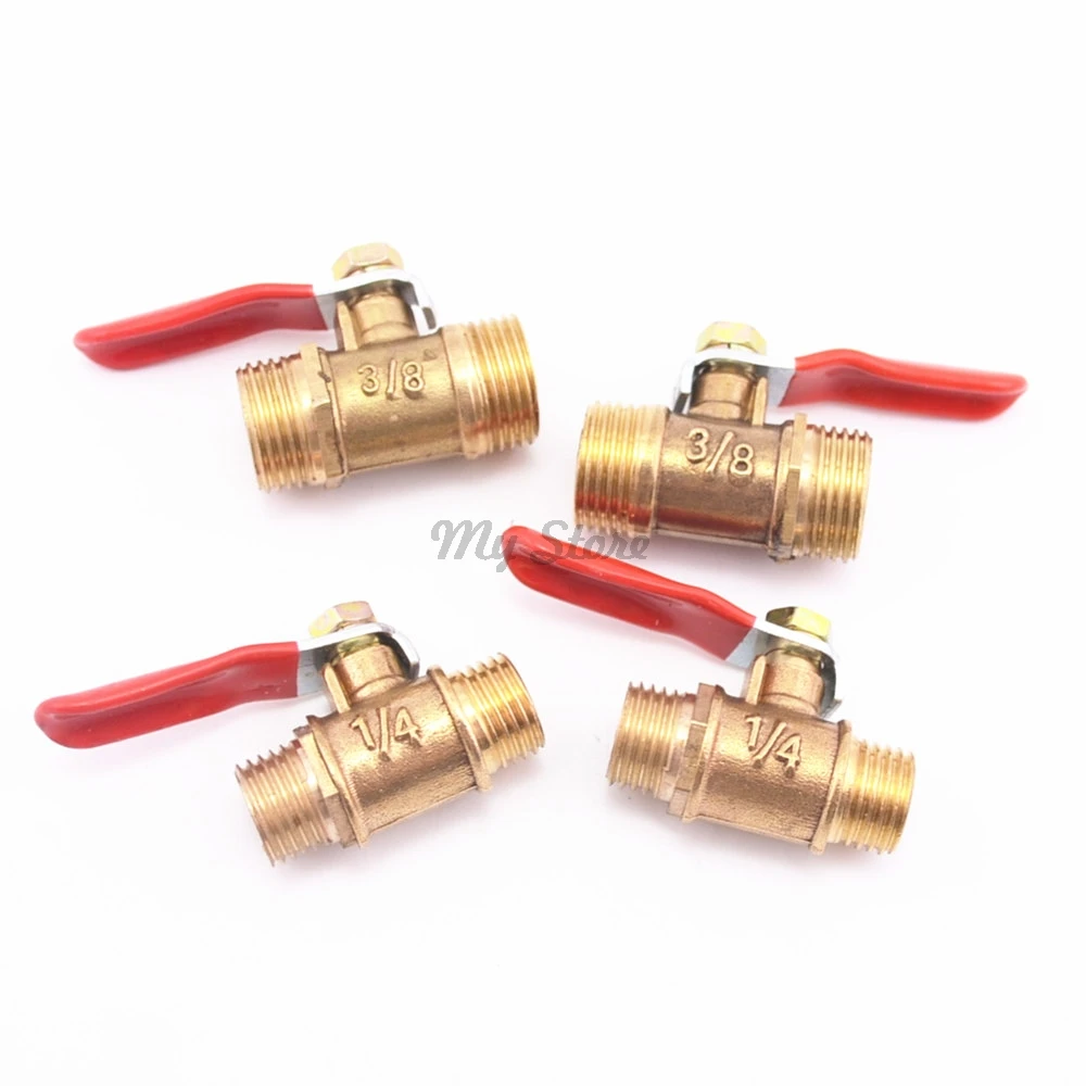 Buy 1/4'' 3/8'' 1/2'' Male Thread Ball Valve Brass