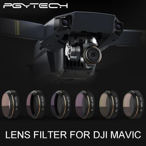 

PGYTECH Lens Filters G-UV ND4 8 16 32 CPL HD Filter gimbal Lens Filter parts for DJI MAVIC Pro Drone