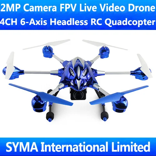 

HuaJun HJ817 W609-8 2.4Ghz 4CH 6-Axis GYRO With 2MP Camera FPV Live Video Headless CF Model RC Quadcopter Ar.Drone Quadricopter