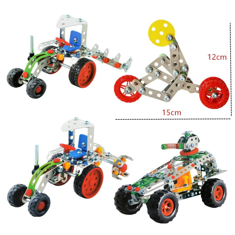 10 типов Магическая Модель Строительный набор металлический сборочный набор 3D из нержавеющей стали блок игрушки для мальчиков Рождественский подарок