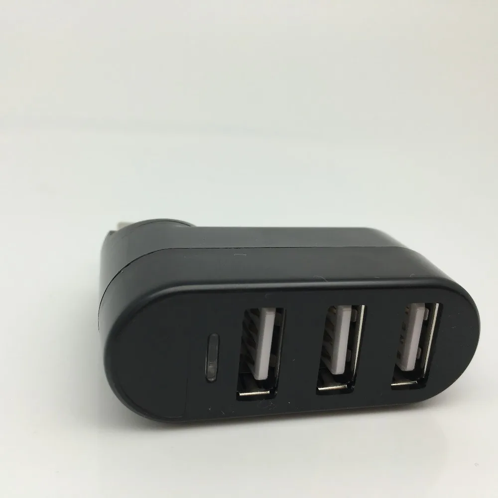 Rotatable High Speed 3 Ports USB HUB 2.0 USB Splitter Adapter for Notebook/Tablet Computer PC Peripherals AQJG