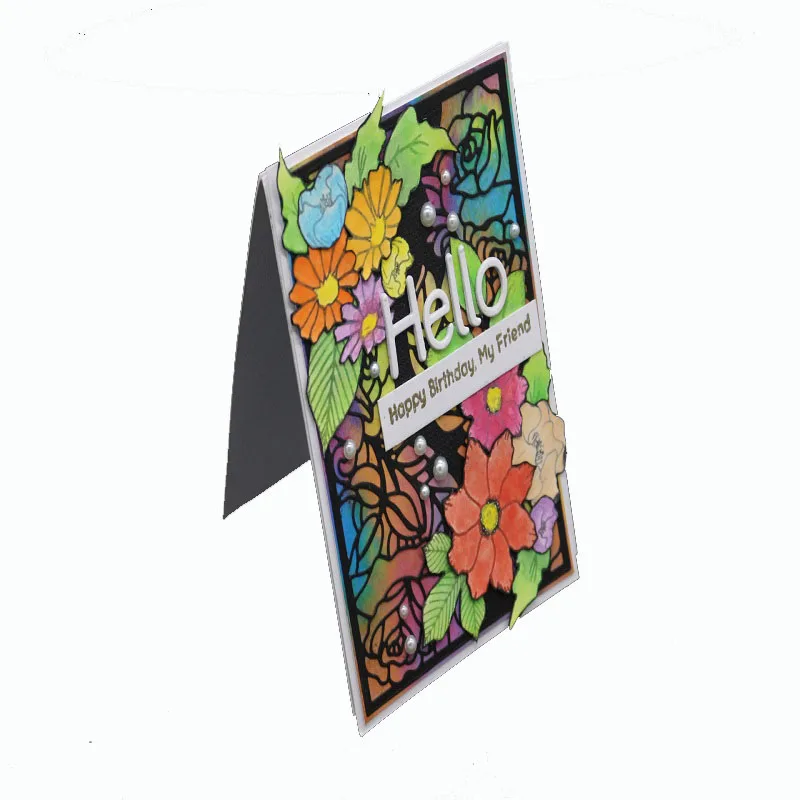  Retangle cutting metal dies flower frame scrapbooking DIY embossing paper card craft dies decorativ - 32954931261