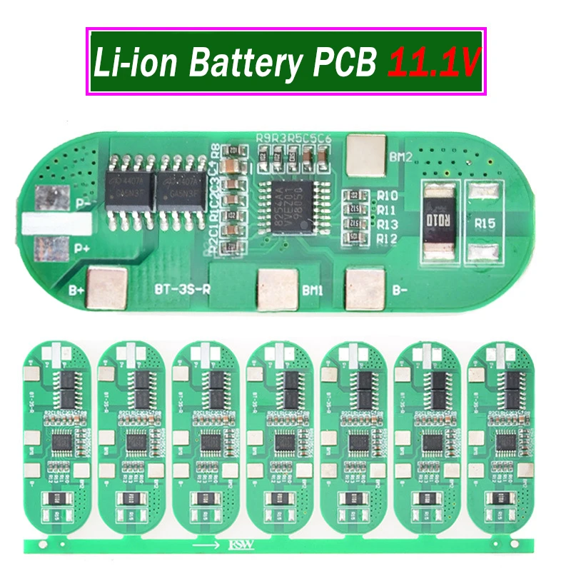 5x11,1 В 18650 Батарейный блок высокотоковая плата защиты от перезарядки PCB литий-ионная аккумуляторная батарея серии DIY