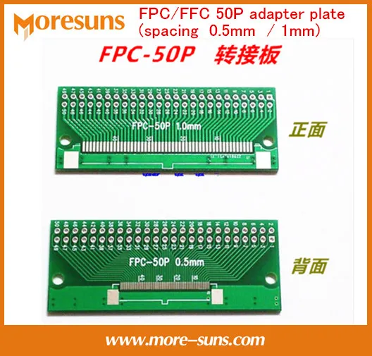 Быстрая 50 шт./партия FPC 50 P плата адаптера FFC turn 2,54 DIP TFT lcd-раъем 1 мм 0,5 мм Pinboard