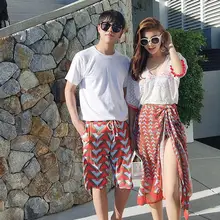 Купальники для пар романтические шорты-плавки быстросохнущее боди бикини семейная пляжная одежда мужские грузовики пляжный костюм легкий купальный костюм