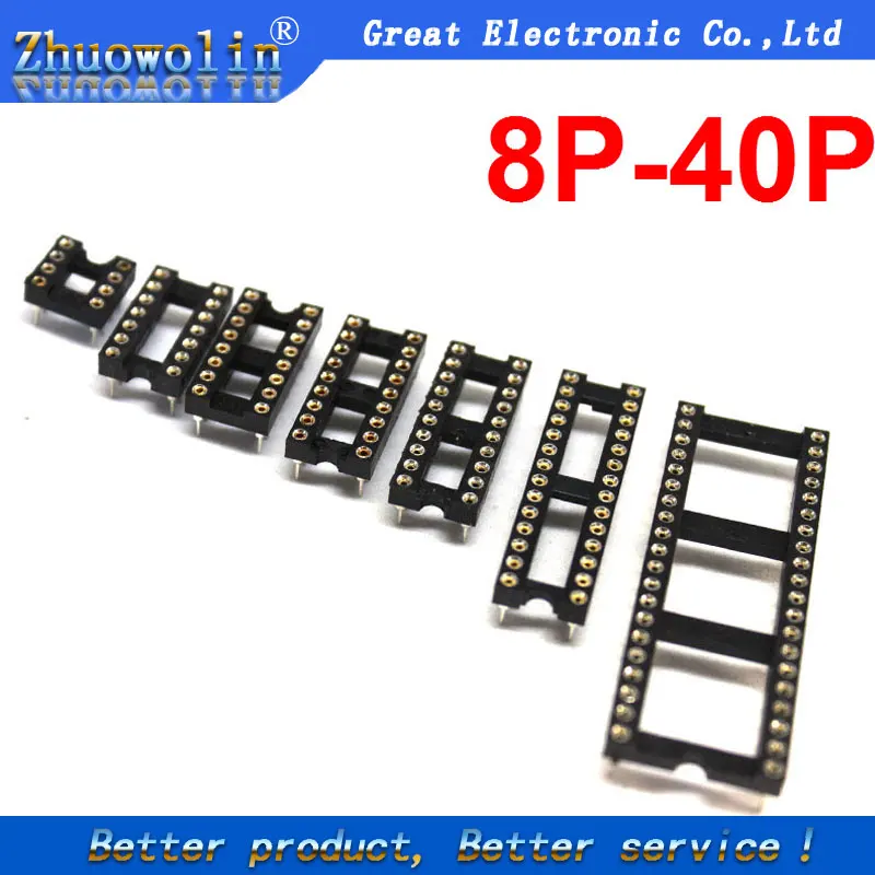 26pcs/set DIP IC Sockets Adaptor Round Hole Socket Kit 8 14 16 18 20 28