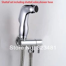Портативный санитарный узел набор shattaf включая биде спрей+ латунный туалет клапан с держателем+ 1,2 м душевой шланг