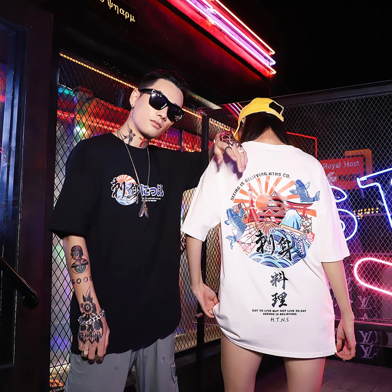 SHINEGIN японский стиль Ukiyo E футболка 2019 Harajuku Хип-хоп повседневные топы Футболка