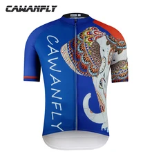 

Pro Team Blue Thai colored elephants Breathable Outdoor Sport Cycling short sleeve Shirts MTB Cycling Clothing Maillot Ciclismo