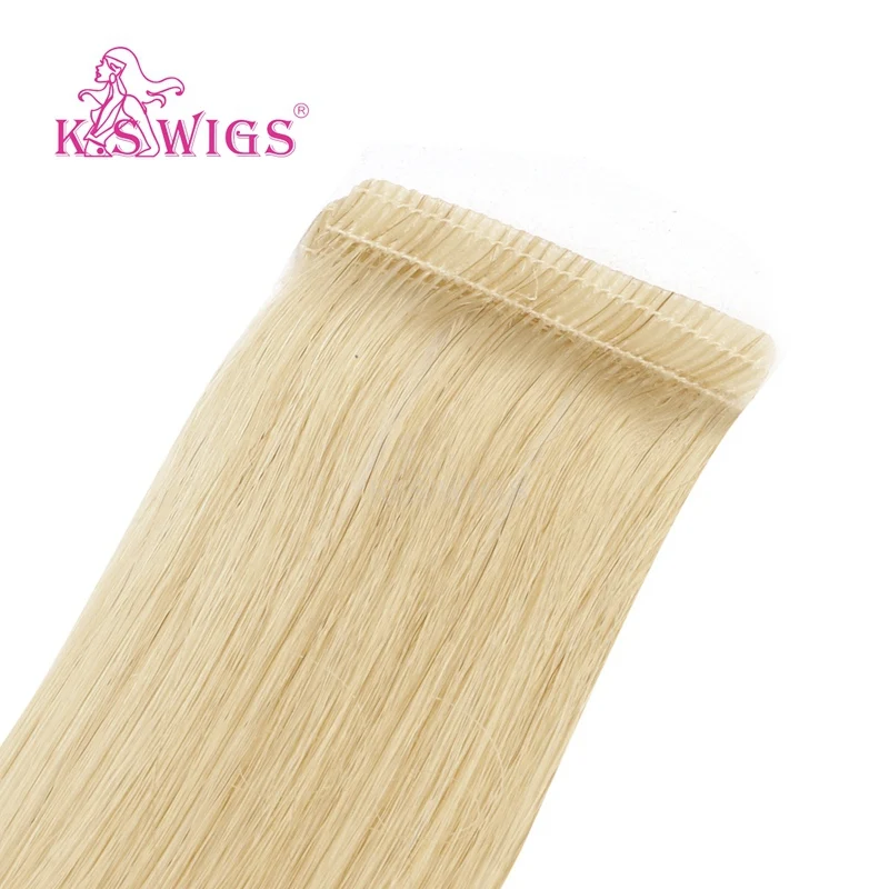 K.S WIGS Straight Love Line Seamless Skin Weft Hair Extensions Remy Tape In Human Hair 16'' 20'' 24''