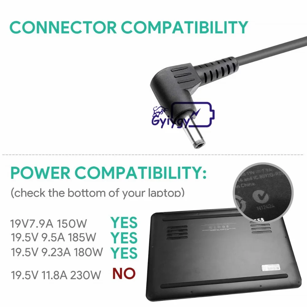 RZ09 Charger,TFDirect 19V 180W 150W 120W AC DC Adapter for Razer Blade RZ09 Gaming Laptop RZ09-0102, RZ09-0116; RZ09-01020101-R3U1, RZ09-01021101-R3U1, RZ09-01161E31-R3U Power Supply Cord 1