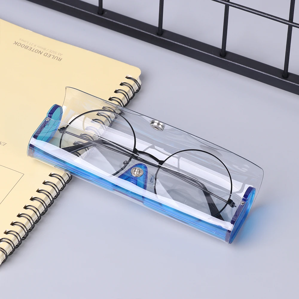 

1PC Protable Kawaii PVC Glasses Box Eyewear Cases Cute Girl's Transparent Candy Color Glasses Holder Eyeglasses Case Accessories