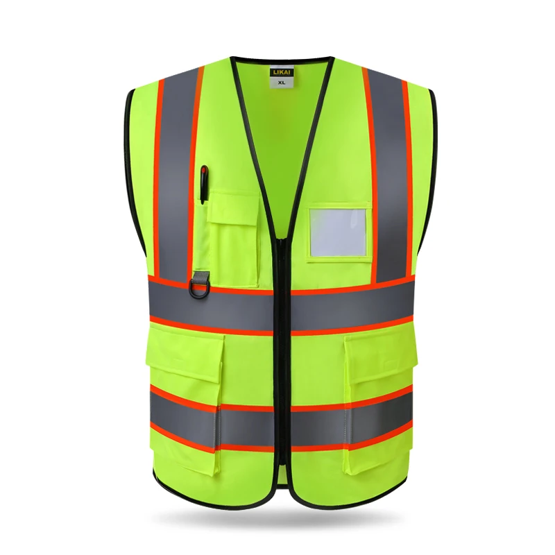 Hi vis vest workwear clothing safety reflective vest safety reflective printing reflective vest safety vest high visibility vest