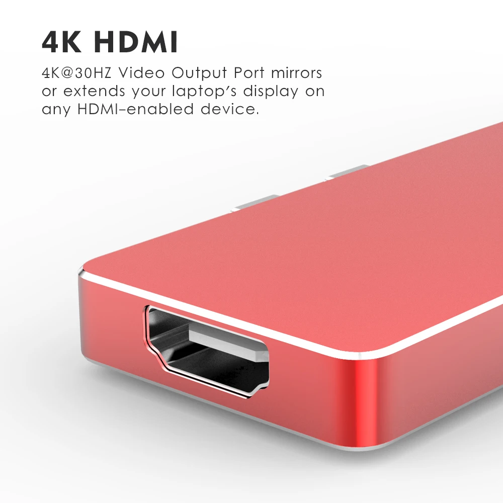 Wavlink портативный usb-хаб с двумя портами USB C к HDMI адаптер 4K видео usb 3,0 концентратор Тип C 7 в 1 с TF SD слот PD для MacBook Pro