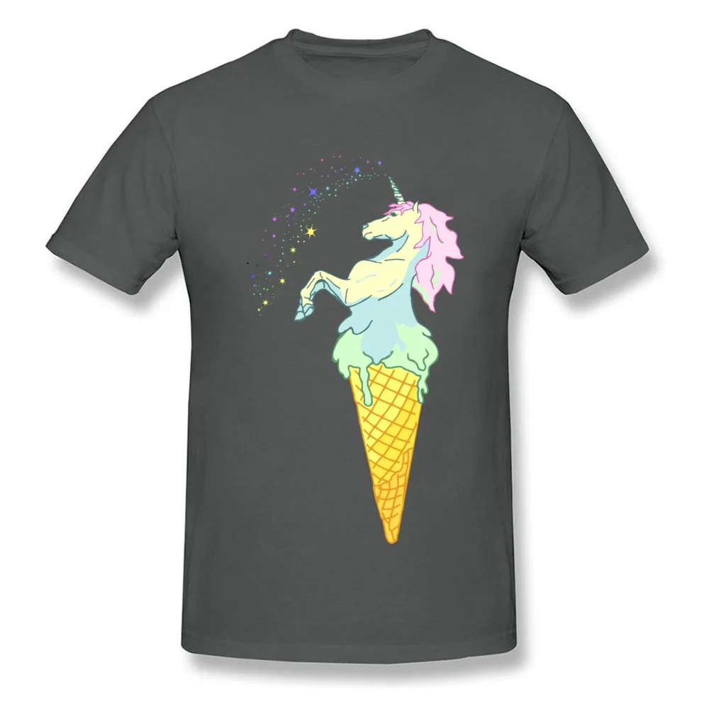 DesignStreet Short Sleeve Tops & Tees Summer Wholesale Crew Neck 100% Cotton T-Shirt Mens Tshirts ice cream unicorn  ice cream unicorn carbon