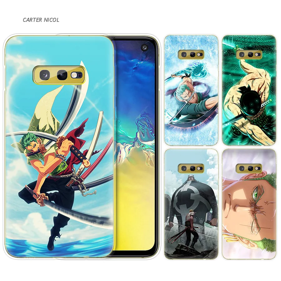 

Silicone Case for Samsung Galaxy S10 S10e S8 S9 J4 J6 A6 A8 Plus 5G M30 M20 M10 A50 A30 A10 Cover One Piece Roronoa Zoro