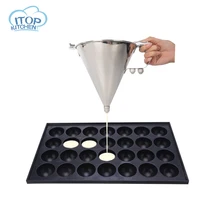 Stainless Steel Octopus Funnel Oil Funnel Takoyaki Octopus Ball Tool Baking Tool Fast Delivery High Quality jiqi octopus balls filler takoyaki stainless steel filling funnel manual waffle batter separator chocolate cream baked hopper