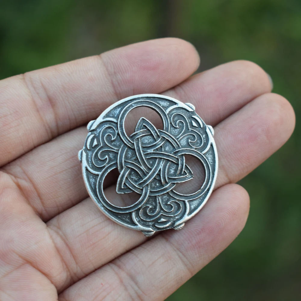 כבנות SanLan Round celts Knot Brooch Viking Brooch Viking Norse Jewelry