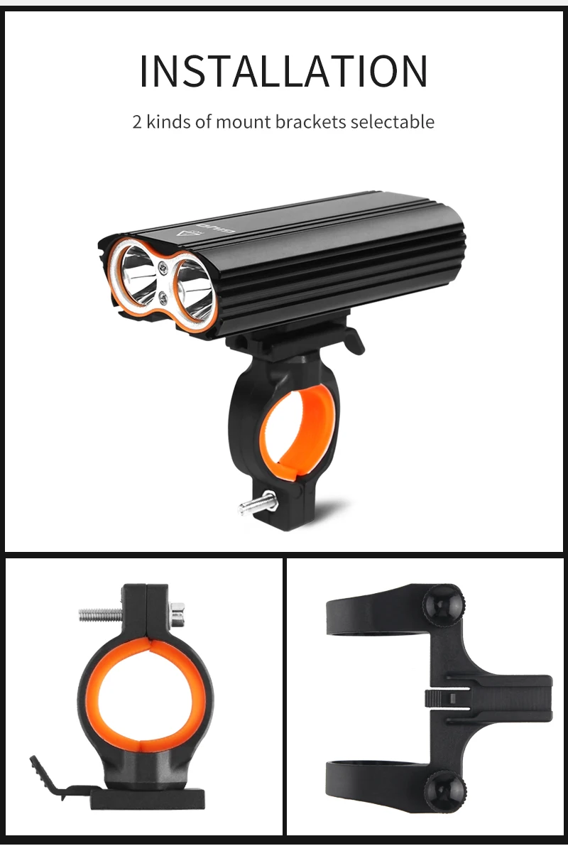 GYIO Flash светильник для велосипеда, велосипедный светильник, передний 2400лм, головной светильник, 2 светодиода, велосипедный светильник, велосипедный фонарь, Аксессуары для велосипеда