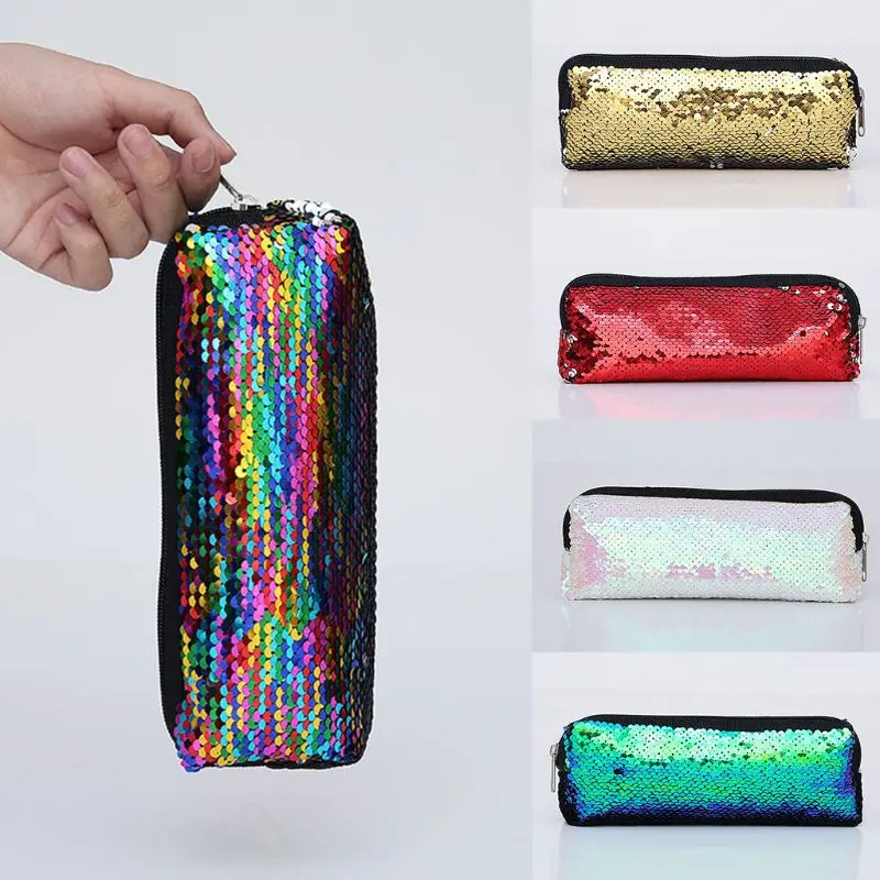 

THINKTHENDO Women Fashion Sequin Glitter Cosmetic Bag Lady Female Multifunction Pencil Box Coin Case Purse Makeup Handbag New