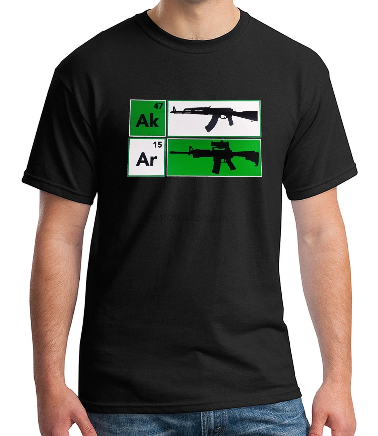 

2019 Fashion Hot Sale AK47 AR15 Riffle Adult T-shirt NRA Cool Gun Defense Tee for Men - 1526C Tee shirt