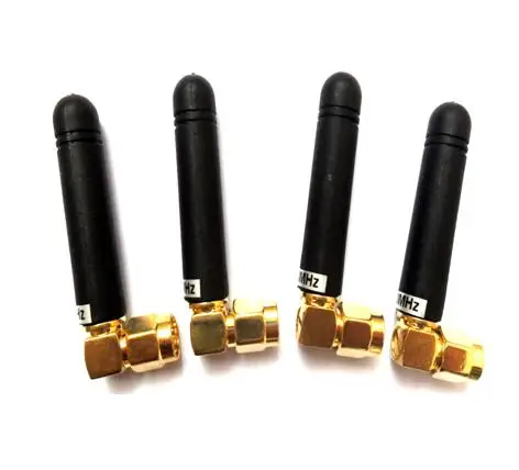 

10pcs/lot SW433-WT36 - 45mm small size copper plated SMA-JW interface RF wireless 433mhz rubber antennas