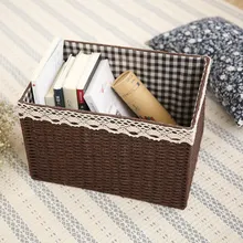 Sketch European weave storage box storage basket wardrobe storage box finishing box underwear toy desktop storage