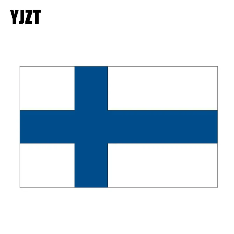 

YJZT 15.3CM*9.3CM Personality FINLAND Flag Funny Car Sticker Decal Car Accessories 6-0790