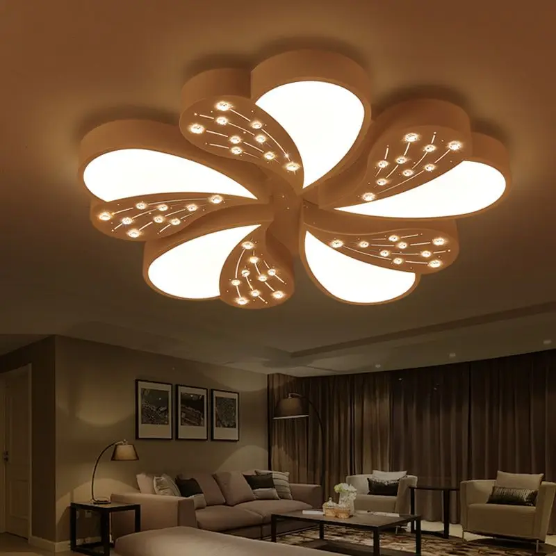 Люстра с кристаллами потолочная лампа для гостиной столовой|lustre design|crystal lightlight
